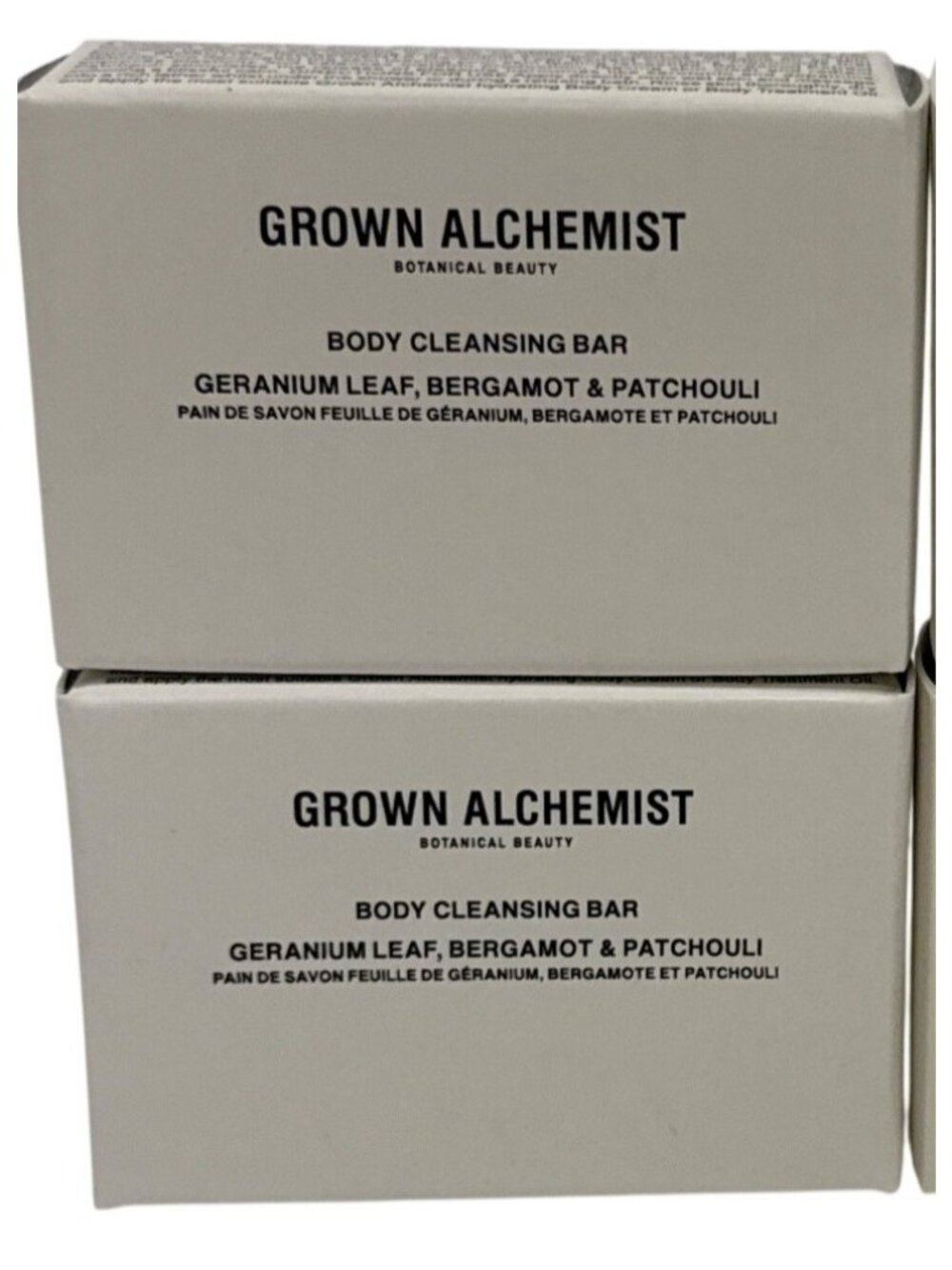 Grown Alchemist Body Cleansing Bar Geranium Leaf Bergamot Patchouli Lot of 2 NEW